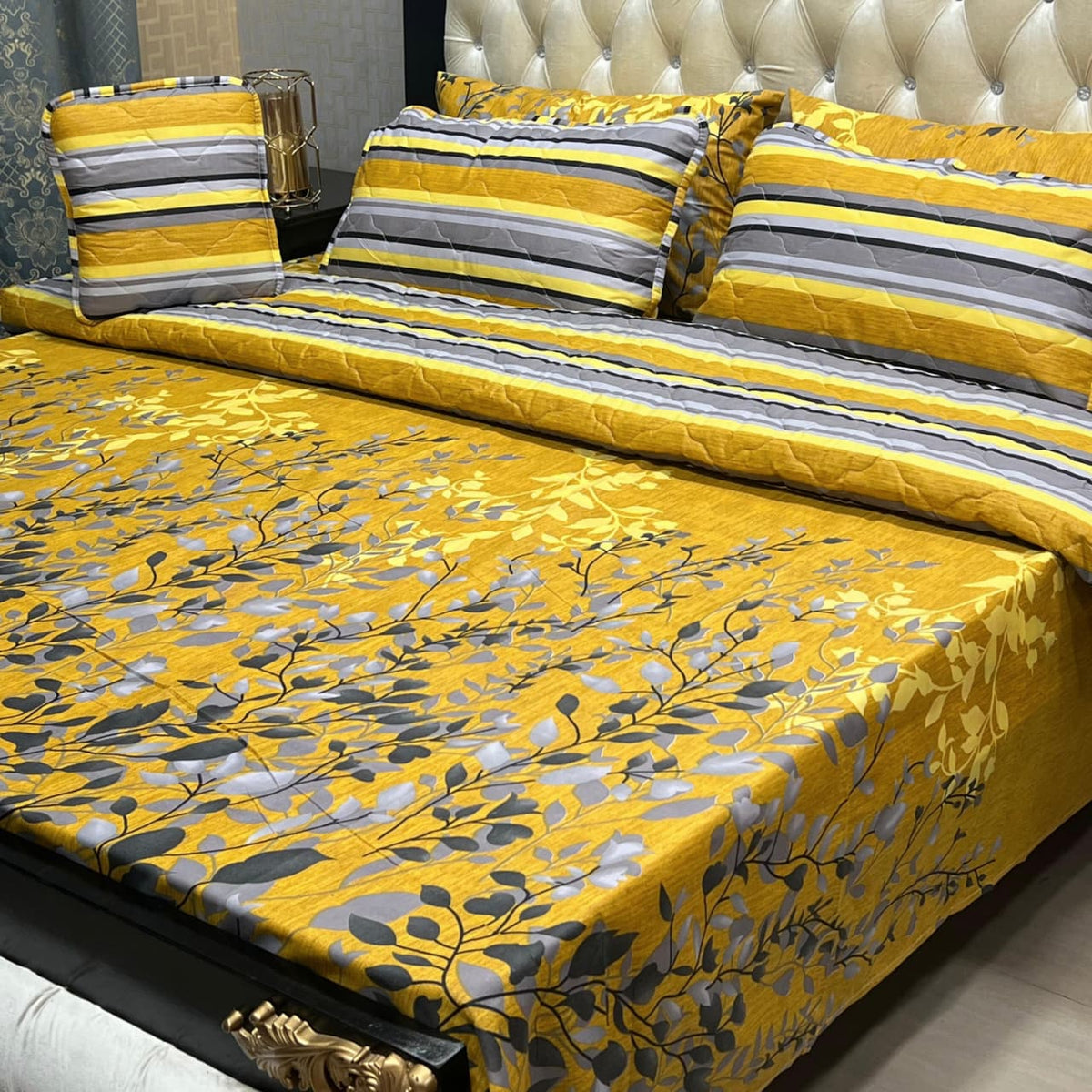 7 Pcs summer AC comforter set soft and luxury with filled comforter