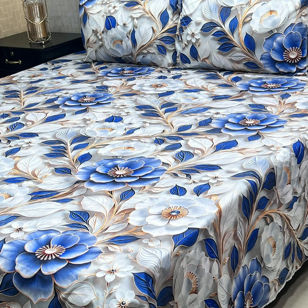 9D Digital Bedsheets cotton stuff king size 3pcs