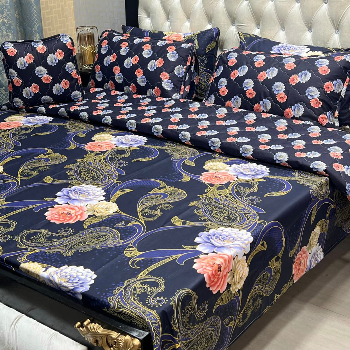 7 Pcs summer AC comforter set soft and luxury with filled comforter
