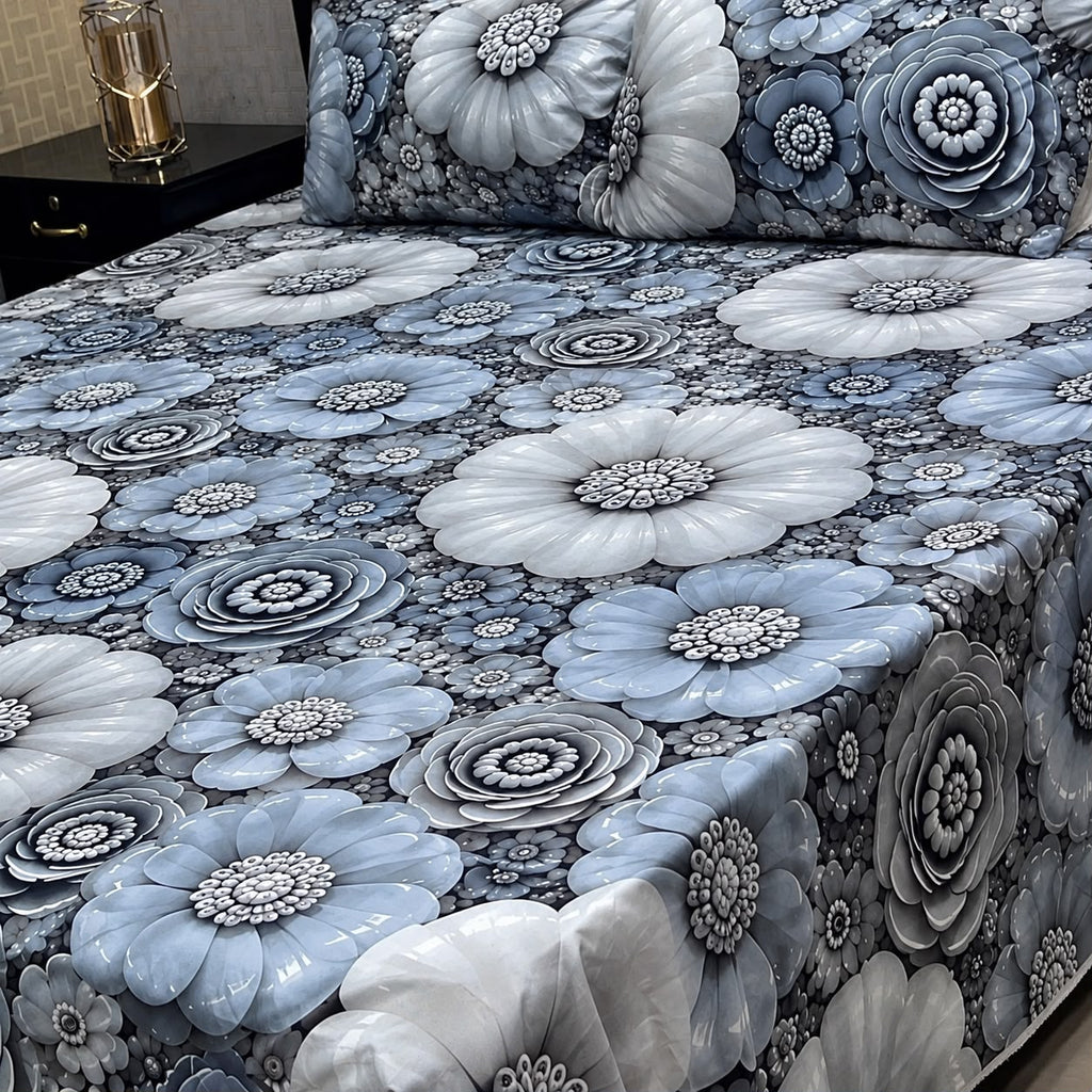9D Digital Bedsheets cotton stuff king size 3pcs