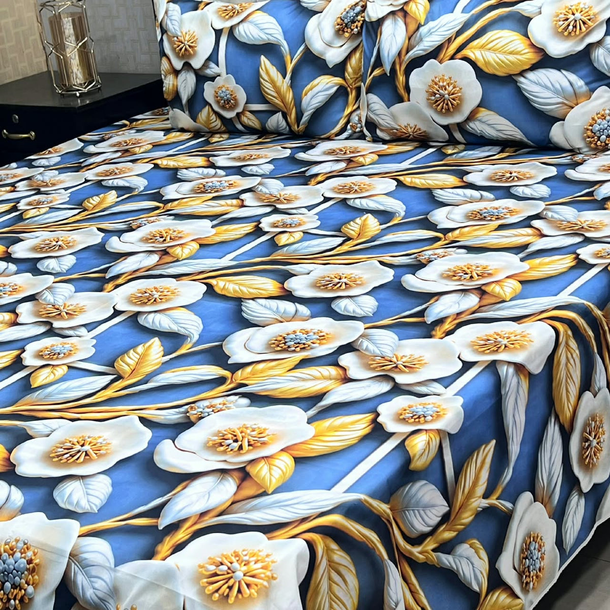 9D Digital Bedsheets cotton stuff king size 3pcs