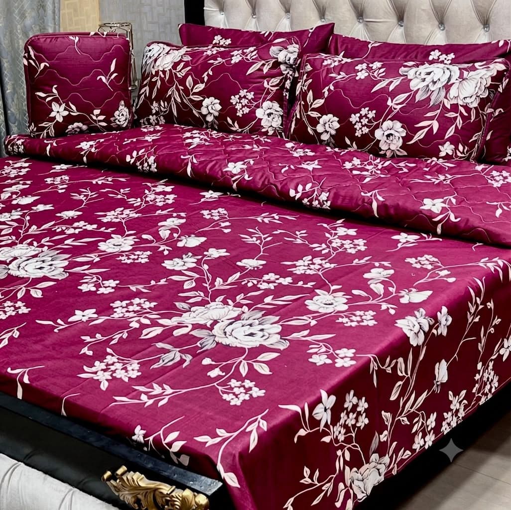 7 Pcs summer AC comforter set soft and luxury with filled comforter