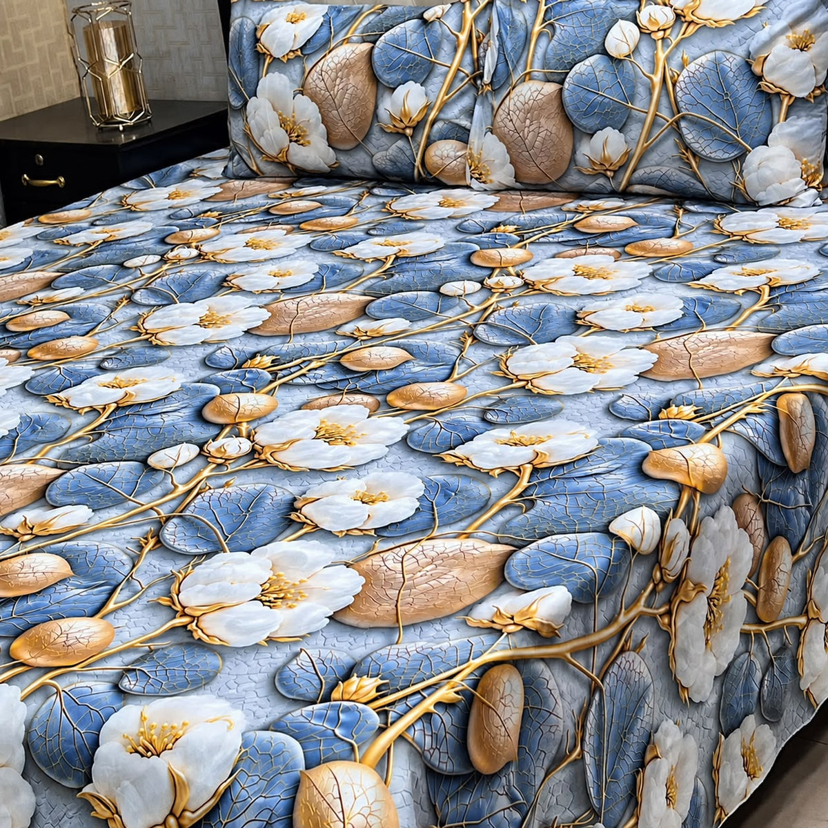 9D Digital Bedsheets cotton stuff king size 3pcs