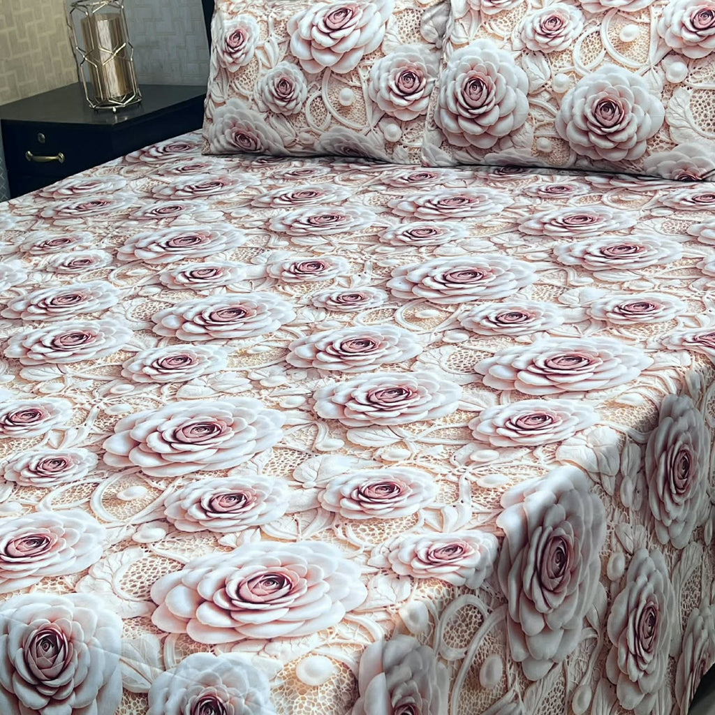 9D Digital Bedsheets cotton stuff king size 3pcs