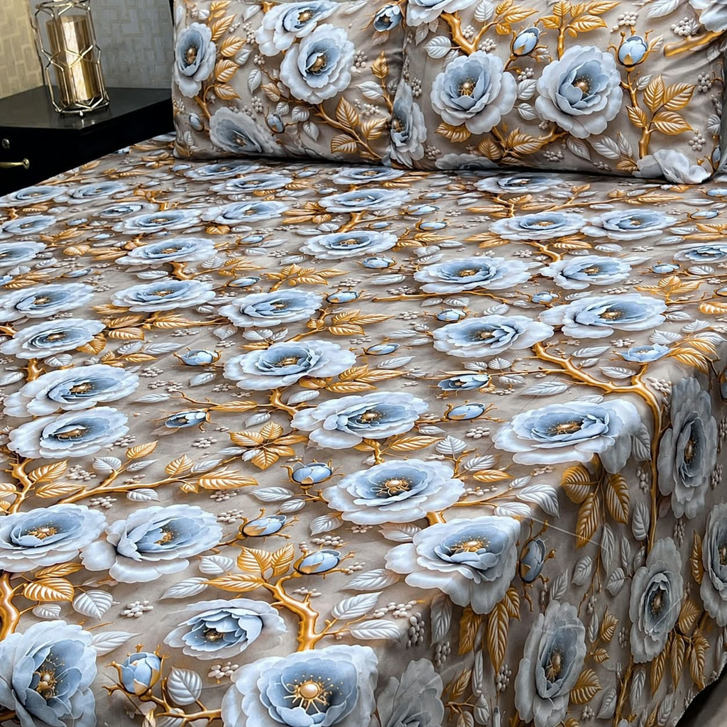 9D Digital Bedsheets cotton stuff king size 3pcs