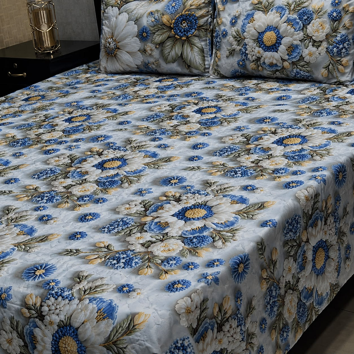 9D Digital Bedsheets cotton stuff king size 3pcs