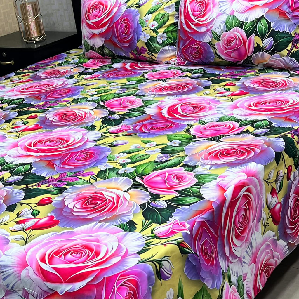 9D Digital Bedsheets cotton stuff king size 3pcs